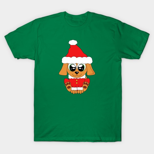 Christmas Puppy T-Shirt by skauff